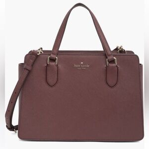 Kate Spade Laurel Way Reese Leather Crossbody Satchel Bag - Cherrywood NWT